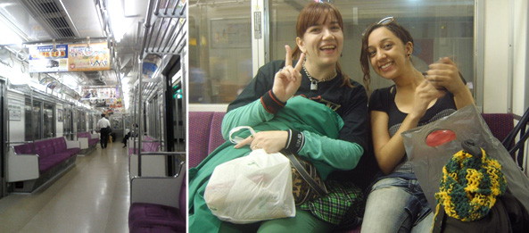 Eu e a Aya no trem