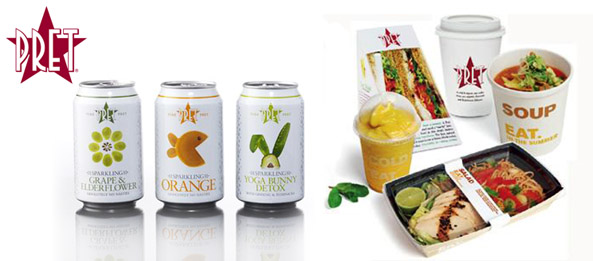 Alguns produtos do Pret