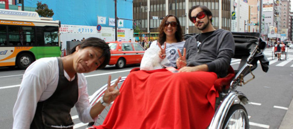 Com o guia que nos puxou na carruagem