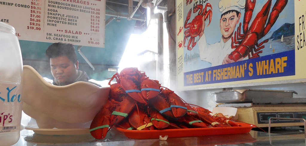 barraca de comida - lagostas